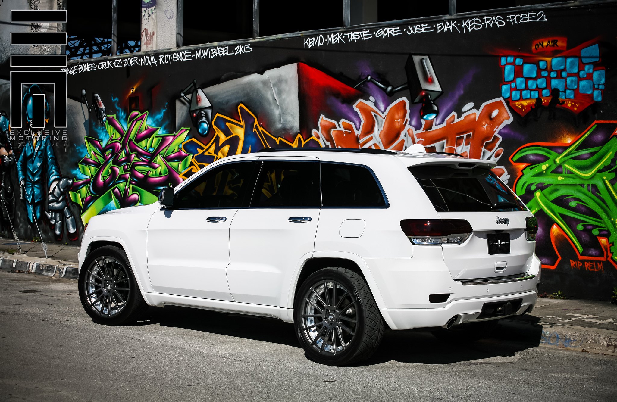White Jeep Grand Cherokee SRT With Black Taillights - Photo by Exclusive Motoring