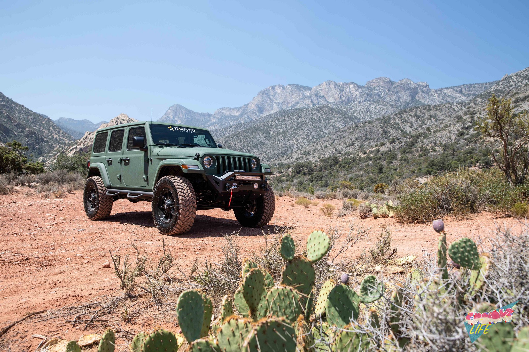 Custom Fender Flares on Green Jeep Wrangler  - Photo by Jimmy Crook