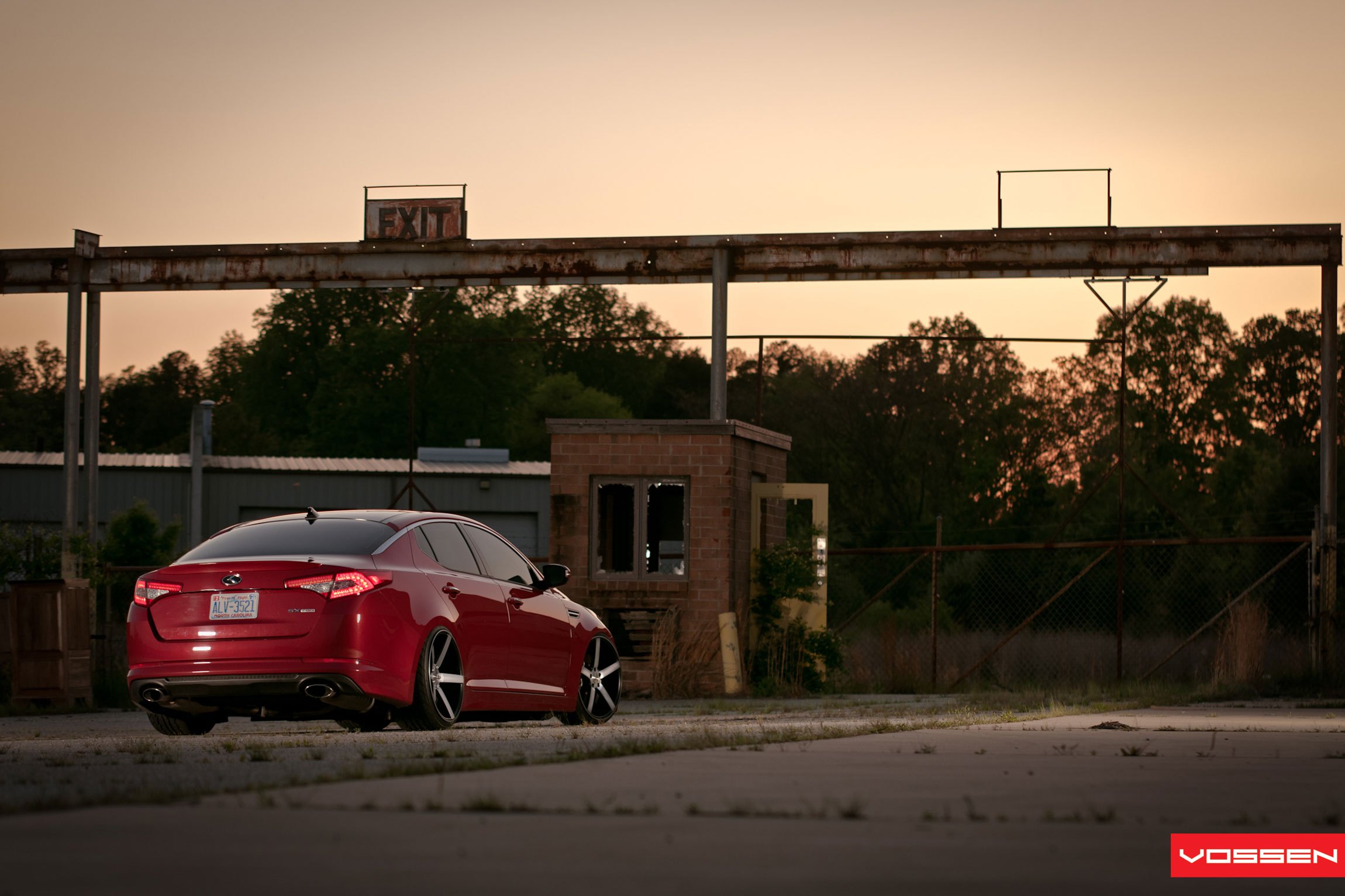 Red Kia Optima Factory Style Rear Spoiler - Photo by Vossen