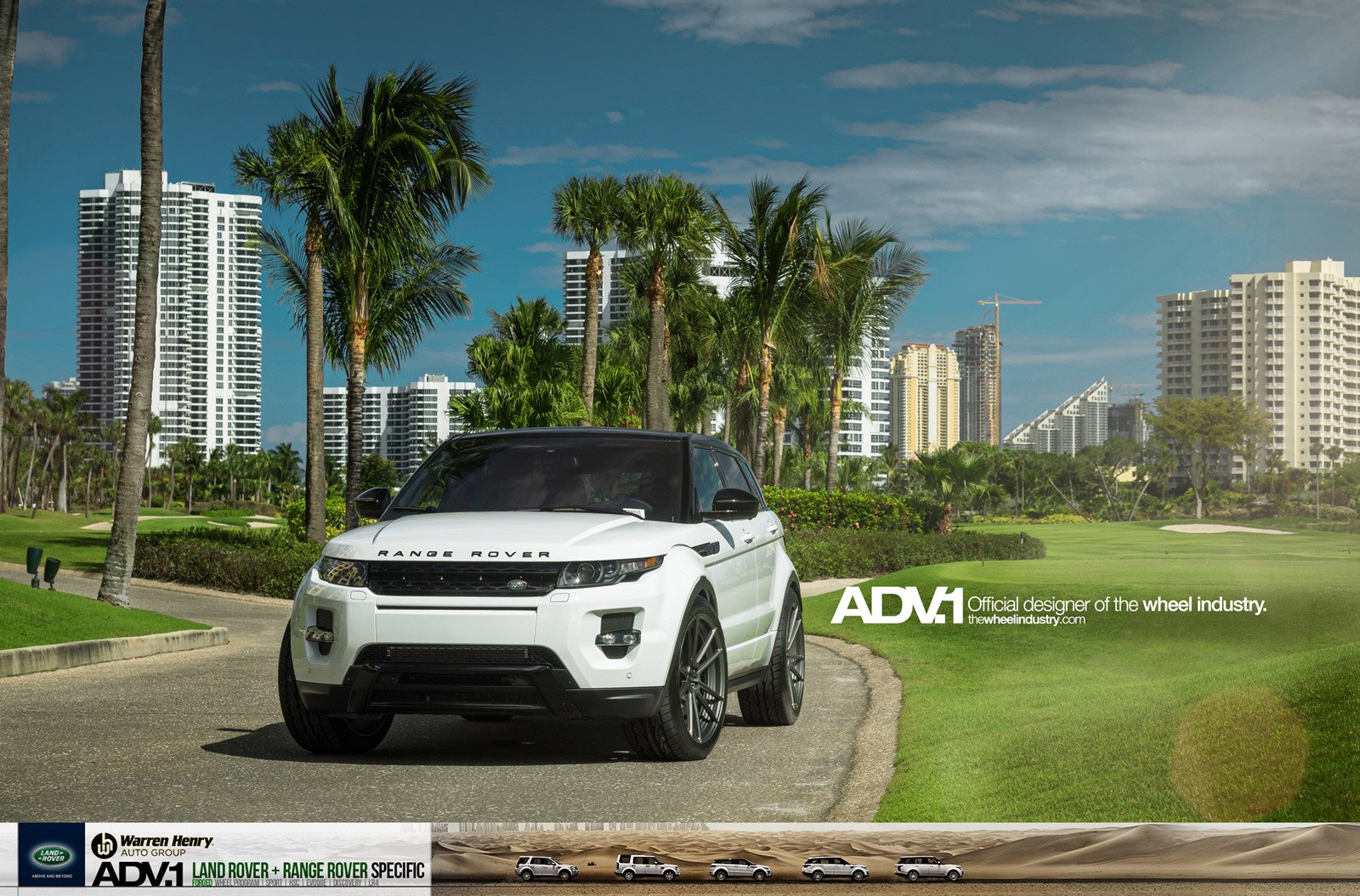 White Range Rover Evoque with Blacked Out Grille - Photo by ADV.1
