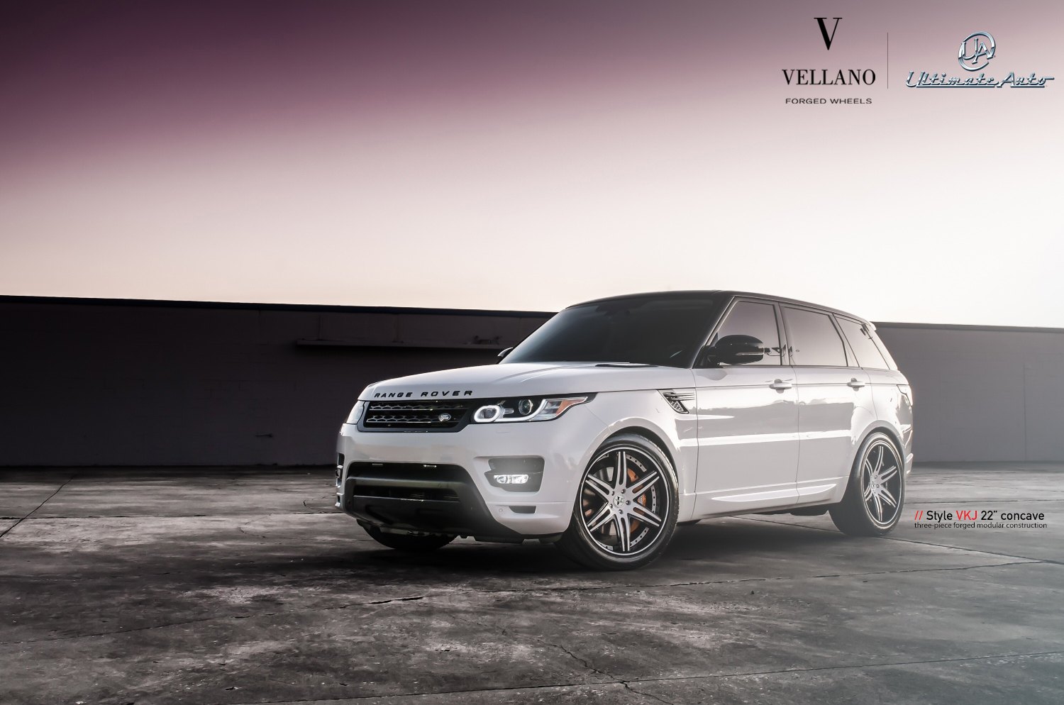 White Range Rover Sport with DRL-Bar Headlights - Photo by Vellano