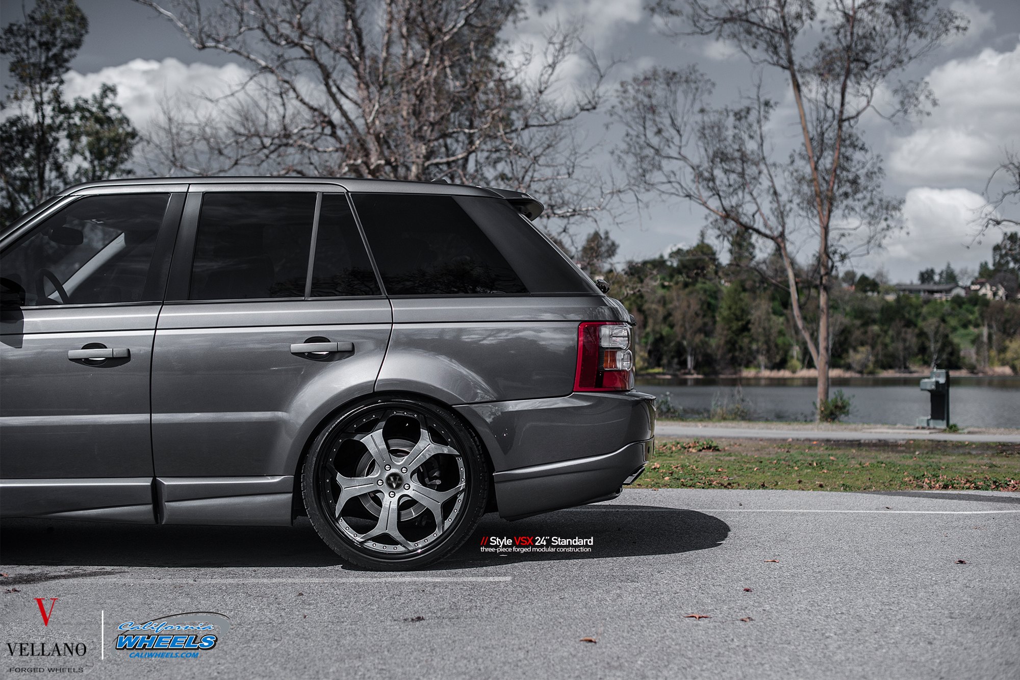 Custom Vellano Rims on Gray Range Rover Sport - Photo by Vellano