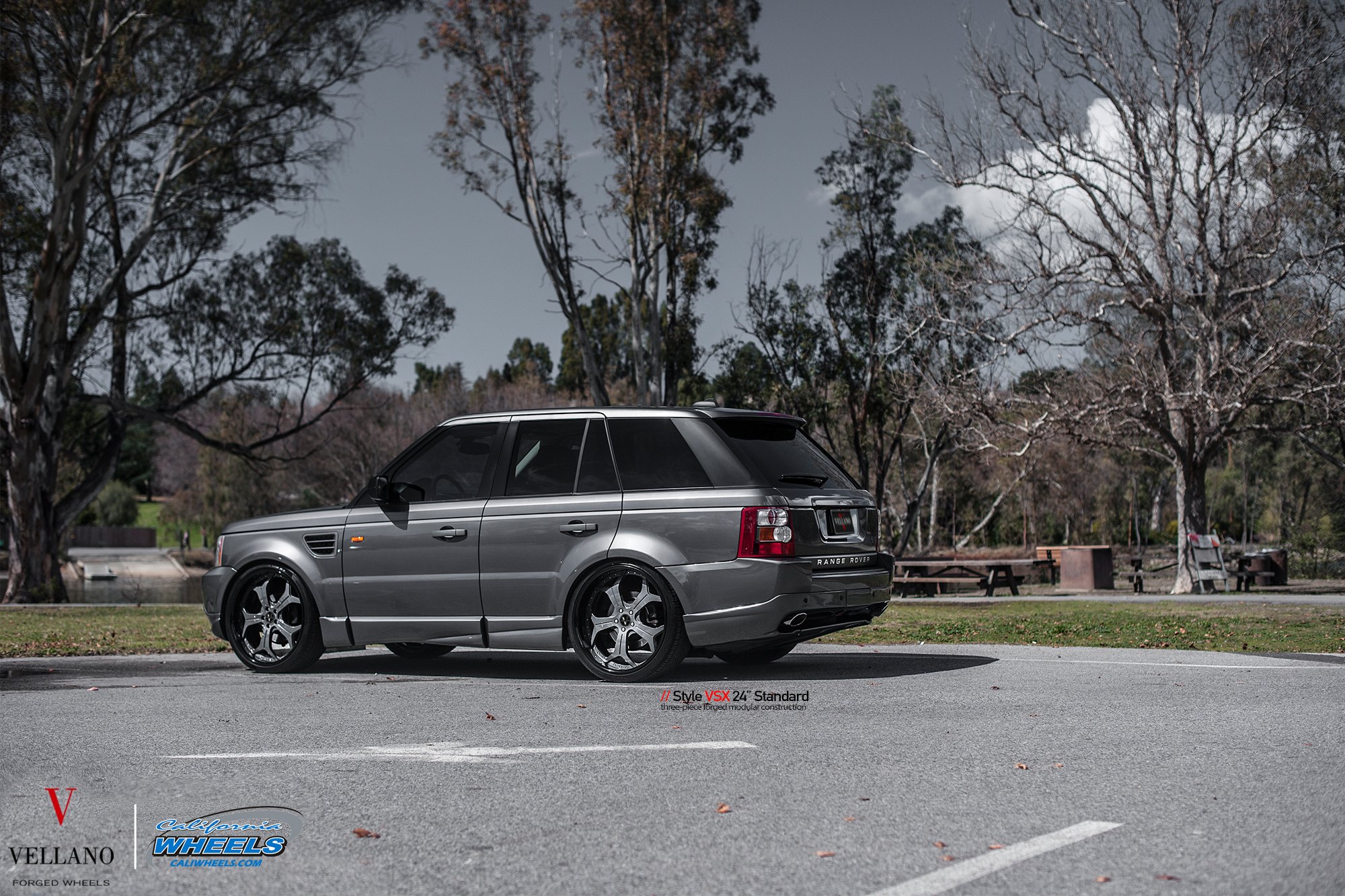 Gray Range Rover Sport with Roofline Spoiler - Photo by Vellano