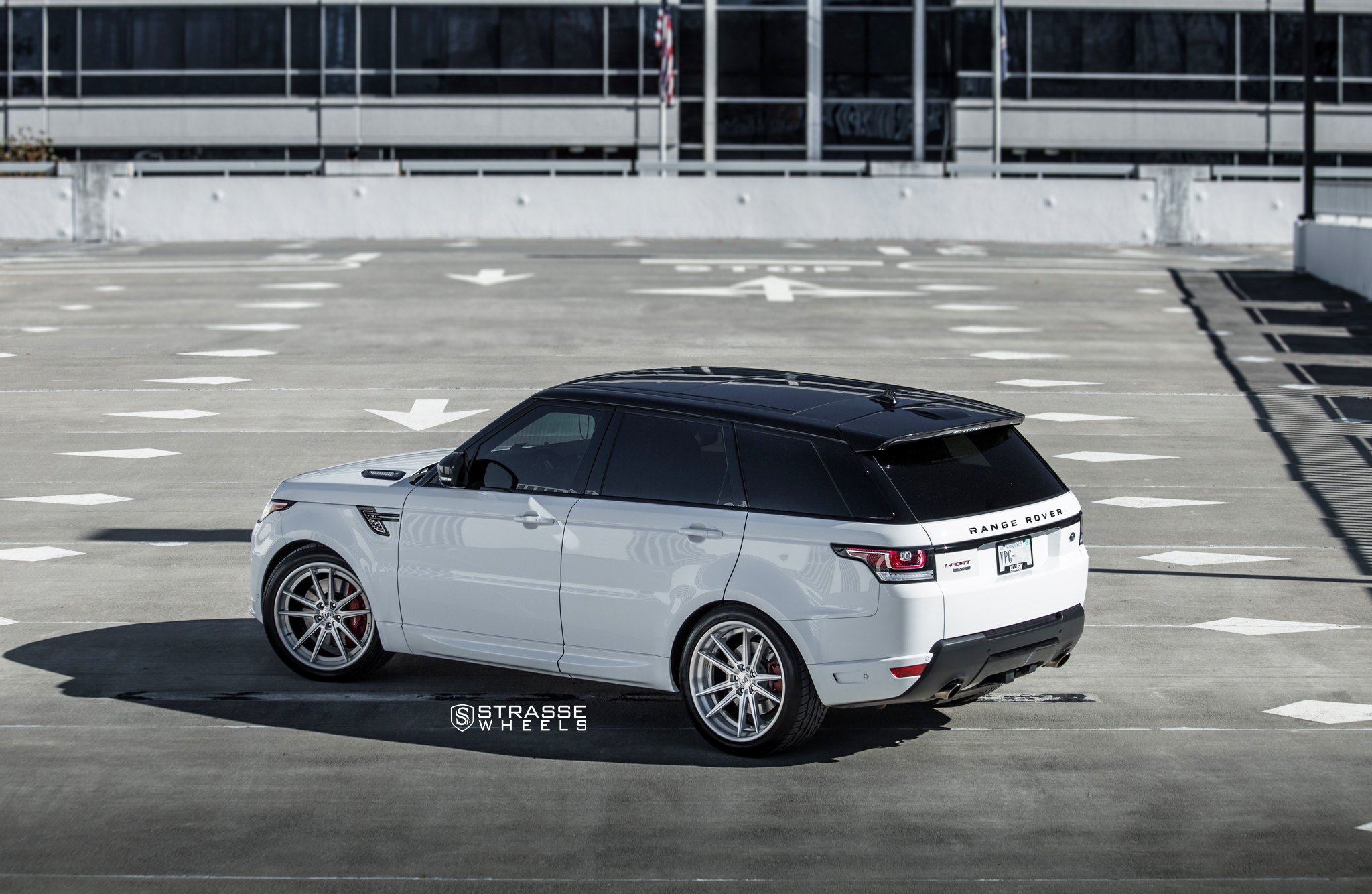 Custom White Range Rover Sport Side Skirts - Photo by Strasse Forged
