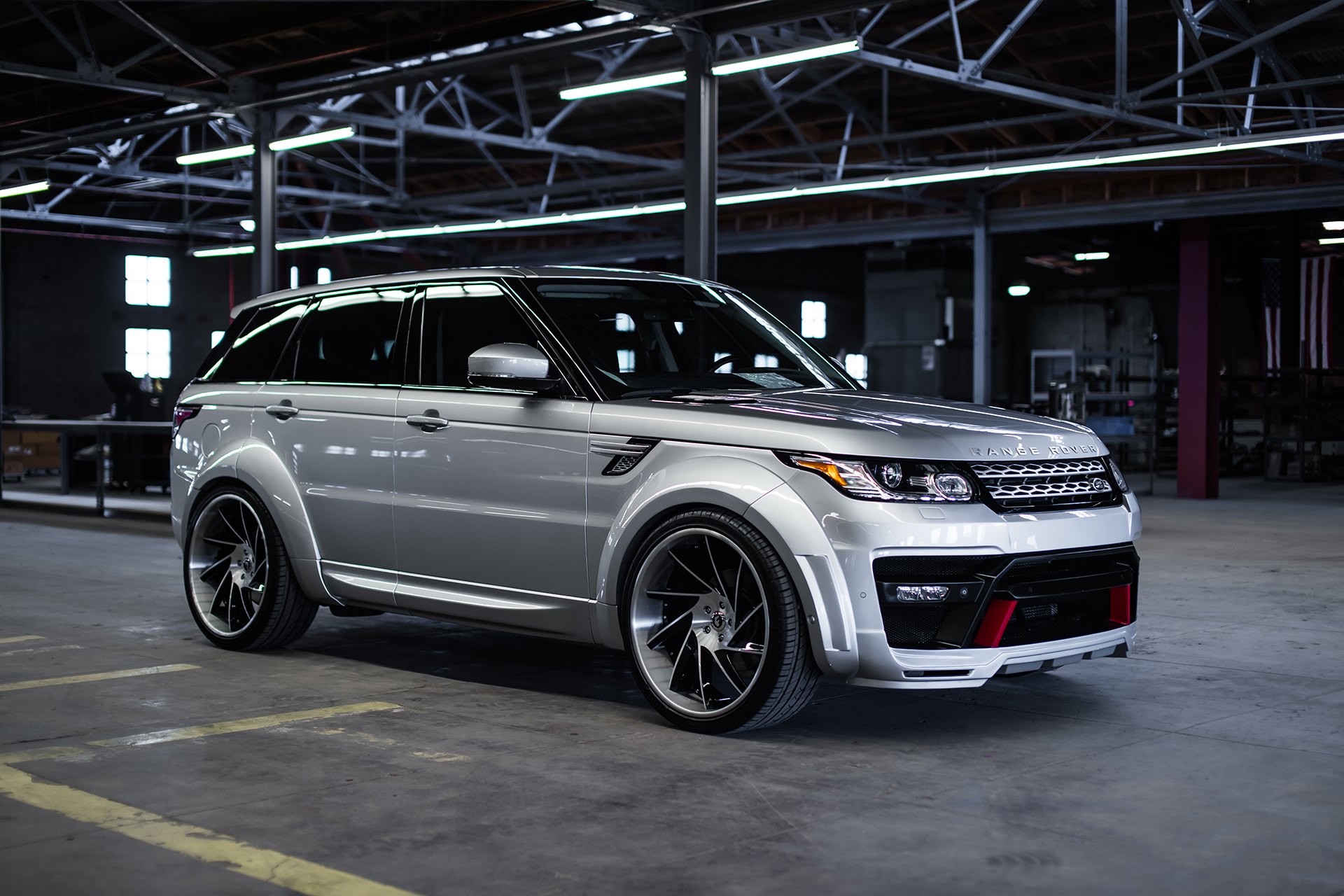 Gray Range Rover Sport with Custom Front Bumper - Photo by Forgiato