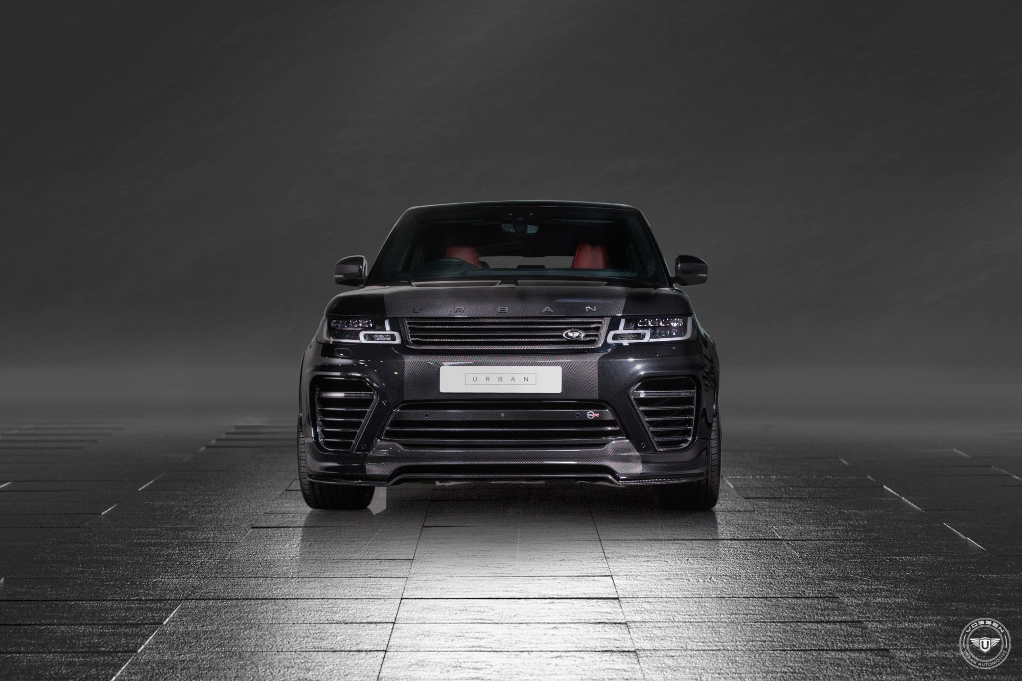 Black Range Rover Sport with Carbon Fiber Front Bumper - Photo by Vossen