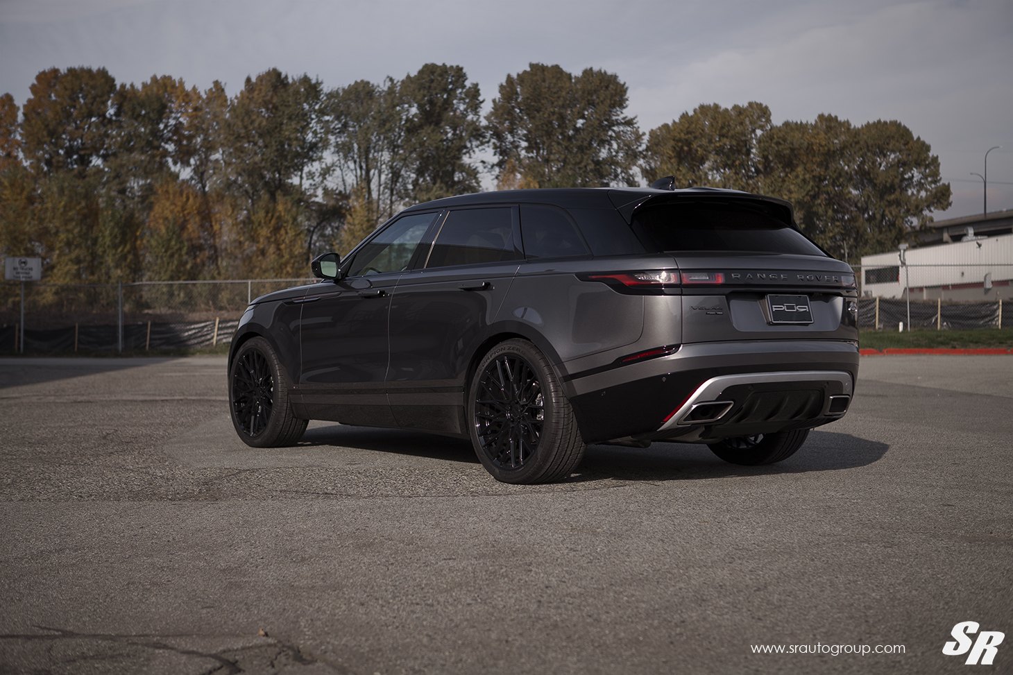 Black Range Rover Velar with Aftermarket Rear Diffuser - Photo by SR Auto Group