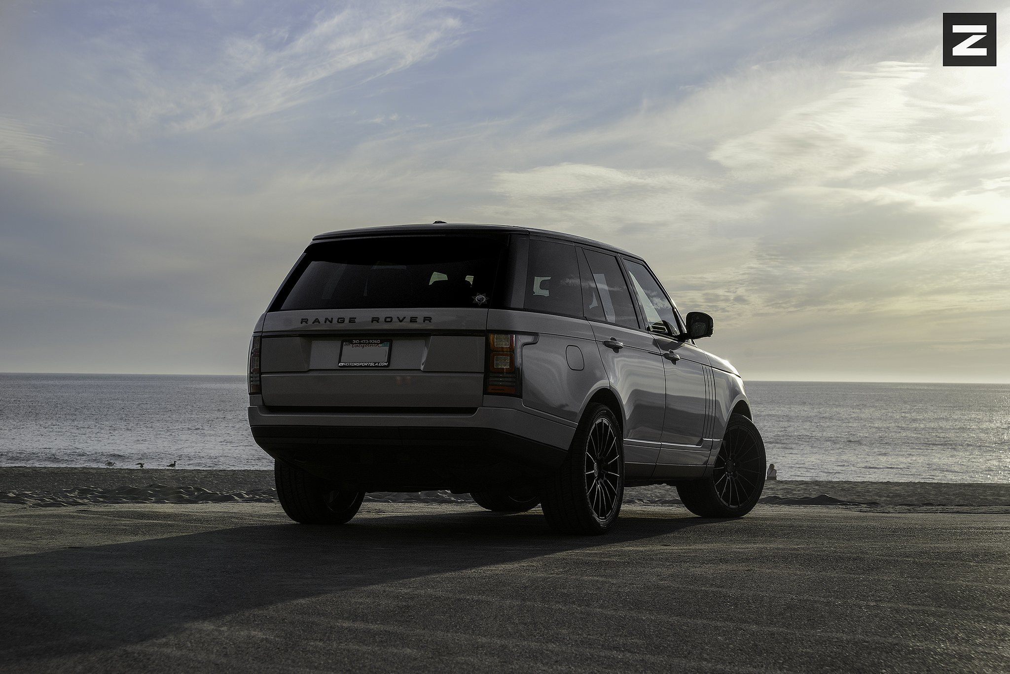 Custom White Range Rover Rear Diffuser - Photo by Zito Wheels