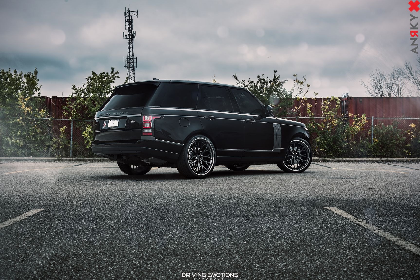 Black Range Rover with Aftermarket LED Taillights - Photo by Anrky Wheels