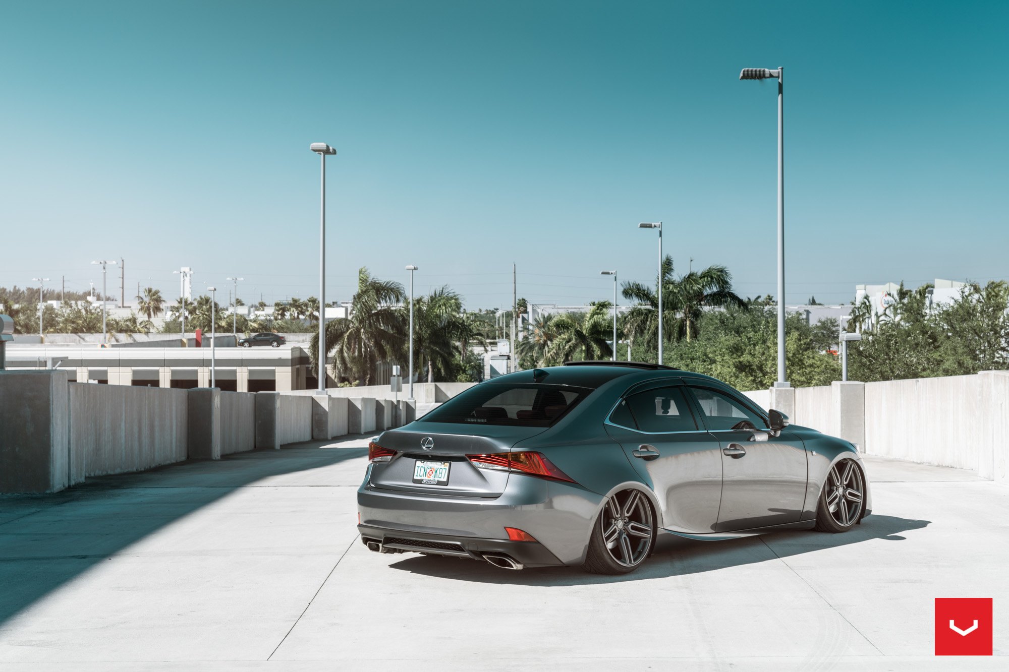 Gray Lexus IS F with Custom Rear Diffuser - Photo by Vossen