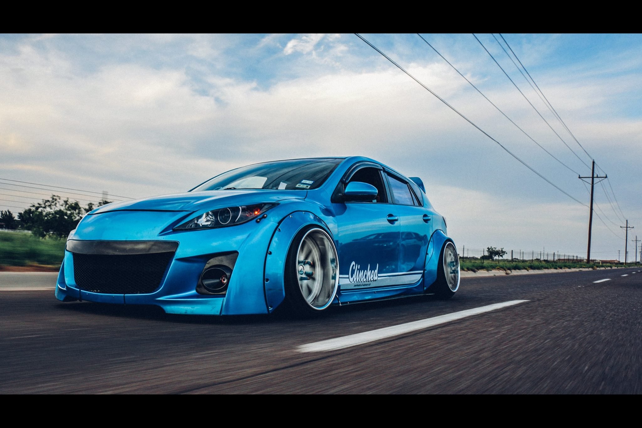 Front Bumper with Fog Lights on Blue Mazda3 - Photo by Clinched