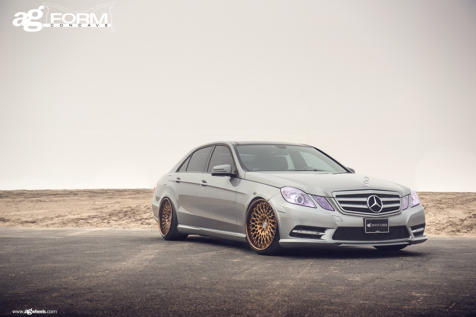 Gray Mercedes E-Class with Chrome Grille - Photo by Avant Garde Wheels