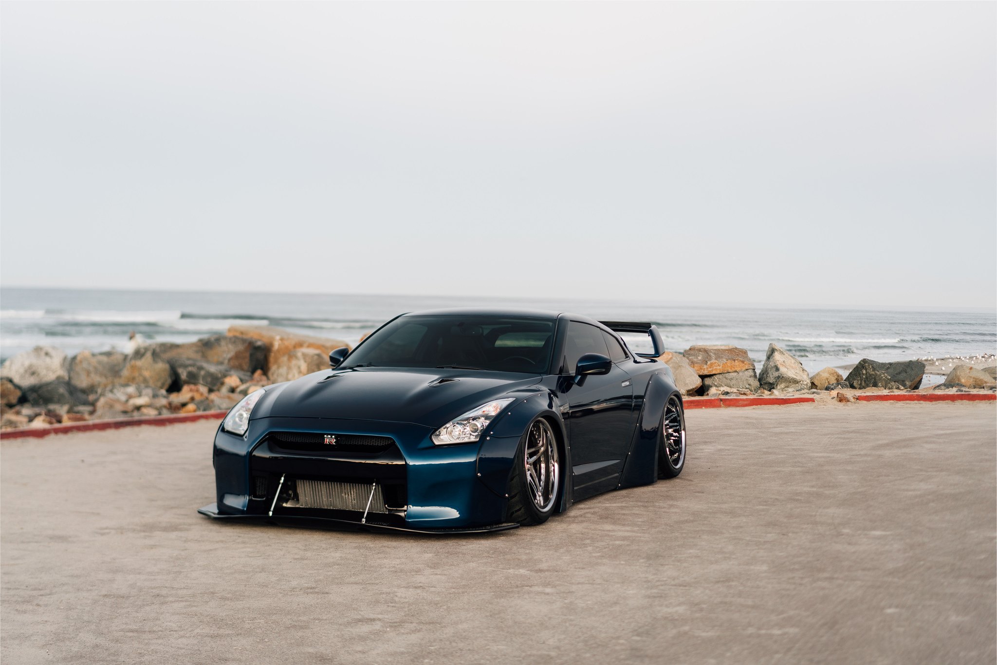 Custom Body Kit on Dark Blue Nissan GT-R - Photo by Zachary Lenfest