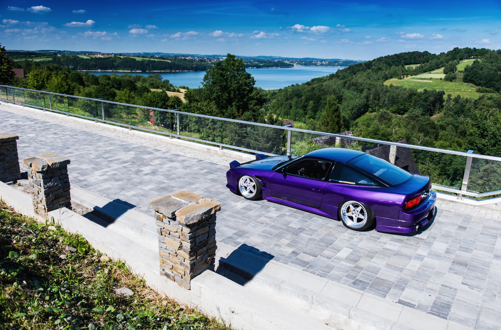 Chrome JR Wheels on Purple Nissan Silvia - Photo by JR Wheels