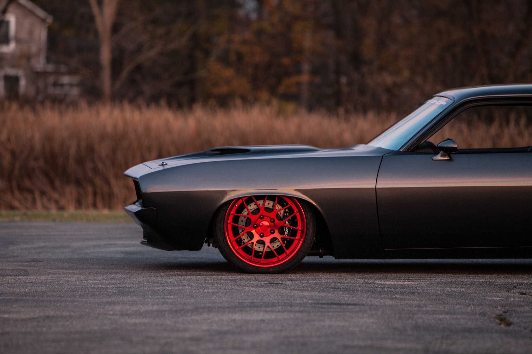 Black Plymouth Barracuda with Michelin Tires - Photo by Forgeline Motorsports