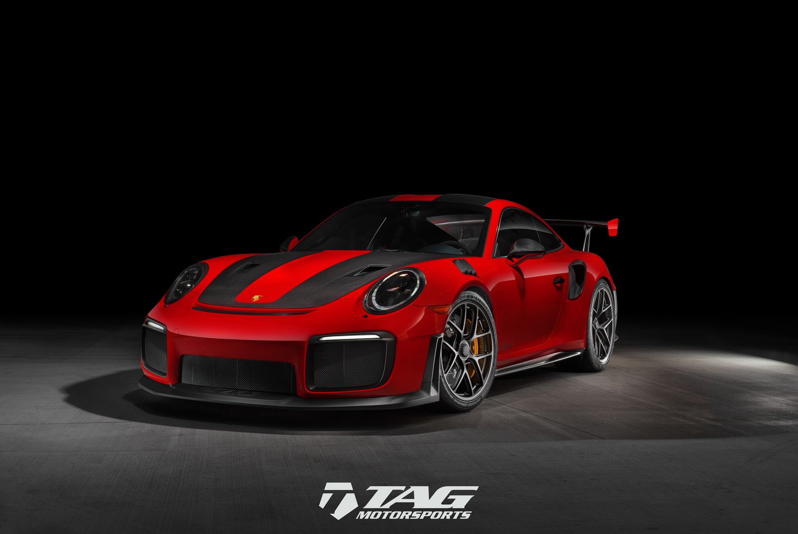 Custom Red Porsche 911 with Carbon Fiber Accents - Photo by HRE Wheels