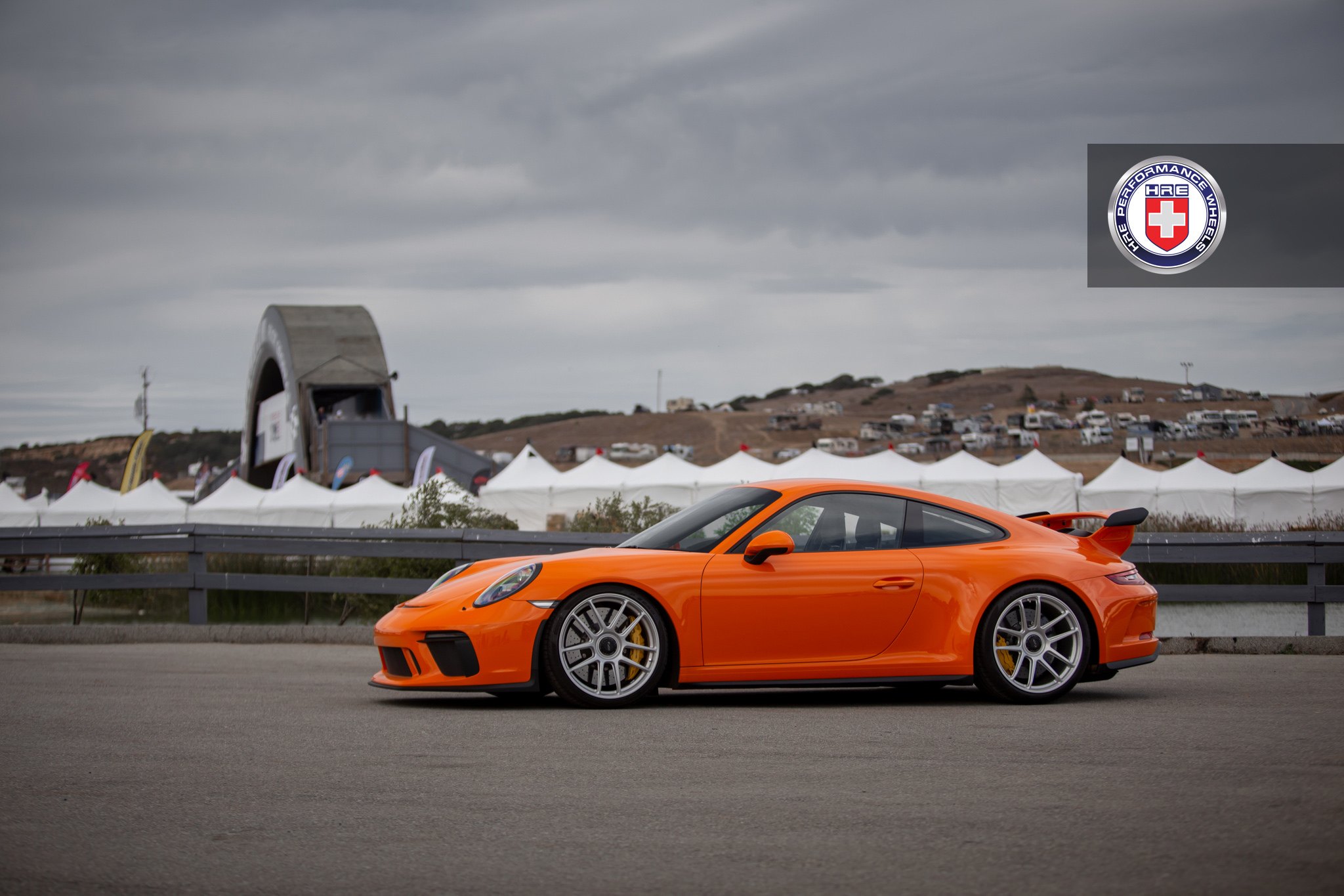 Chrome HRE Performance Rims on Orange Porsche 911 - Photo by HRE Wheels