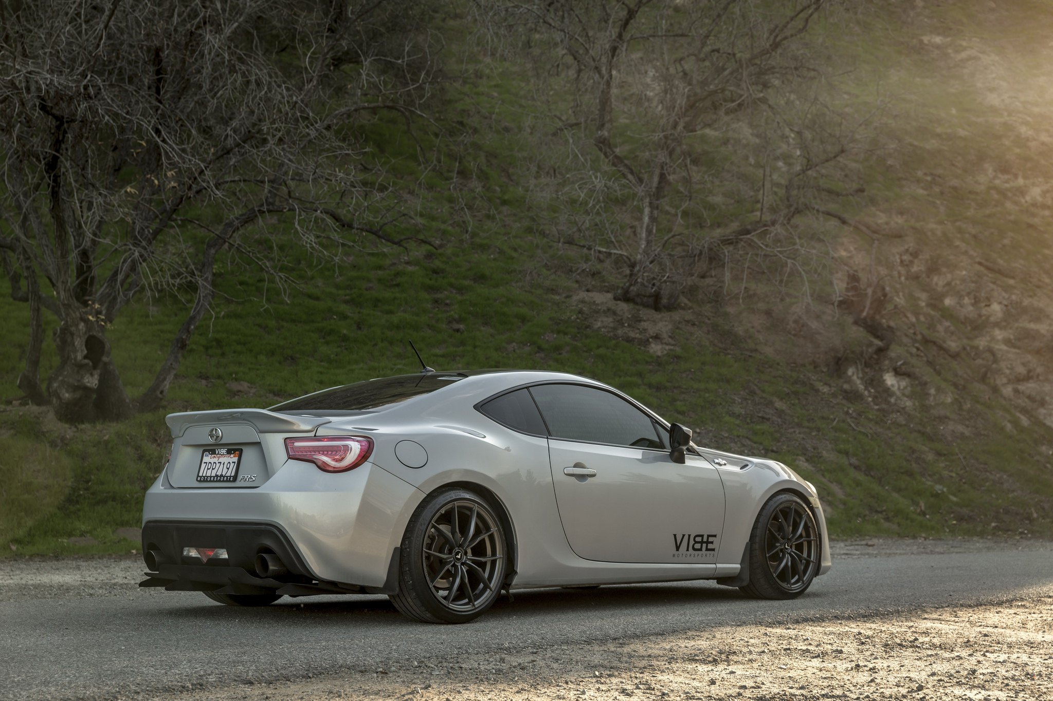 Gray Scion FR-S with Custom Style Rear Spoiler - Photo by Vorsteiner