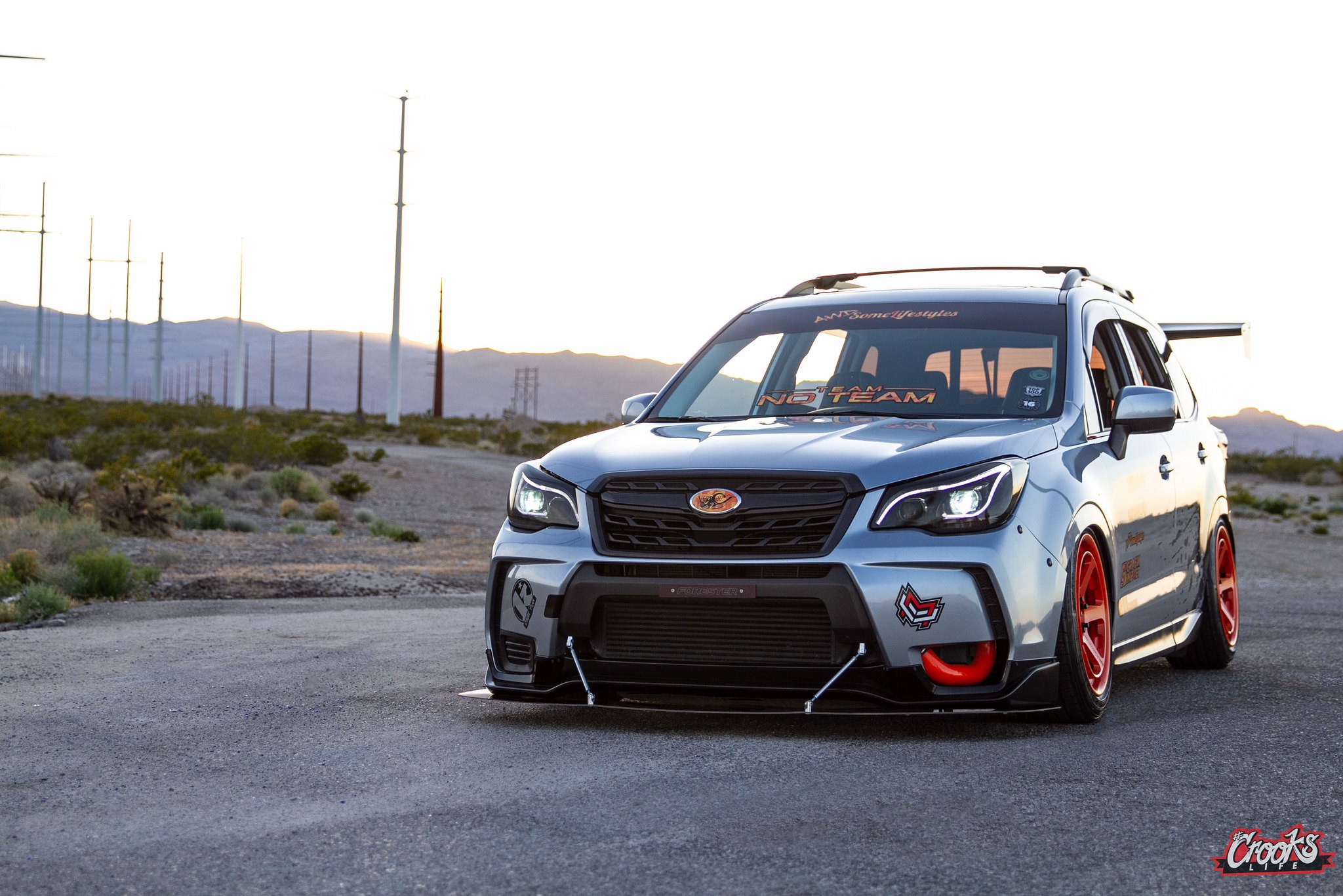 Custom Painted Stanced Debadged Subaru Forester - Photo by Jimmy Crook